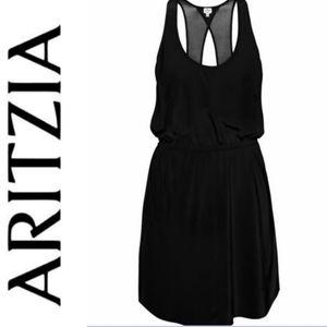 Aritzia Wilfred Victoire open back silk dress, xxs